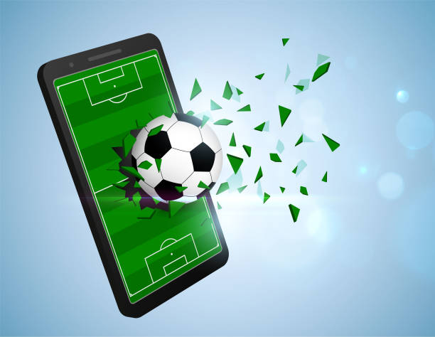 Soccer ball breaking smartphone